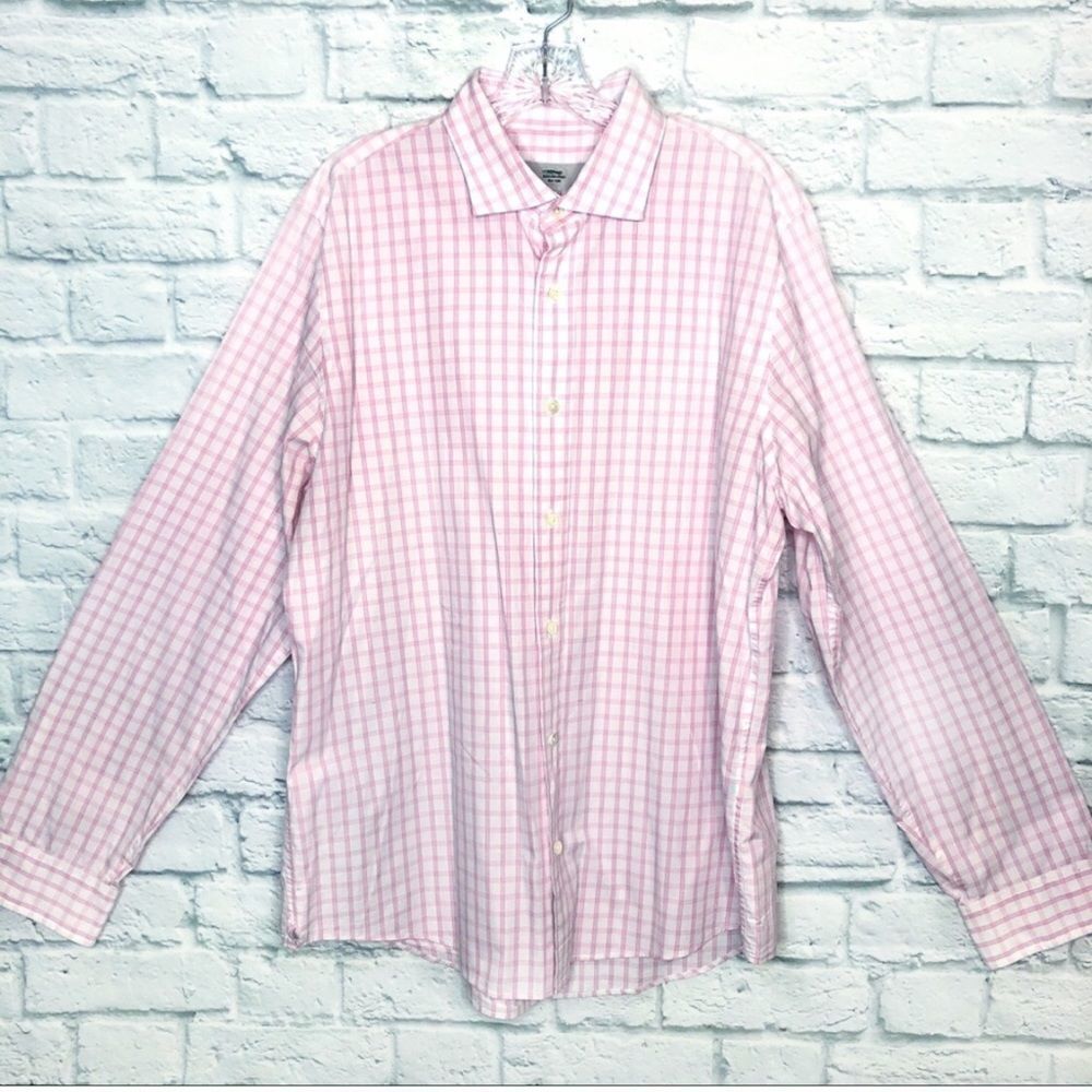 Jack Spade Pink Plaid Dress Shirt